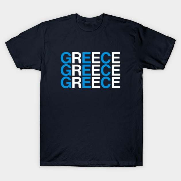 GREECE Flag T-Shirt by eyesblau